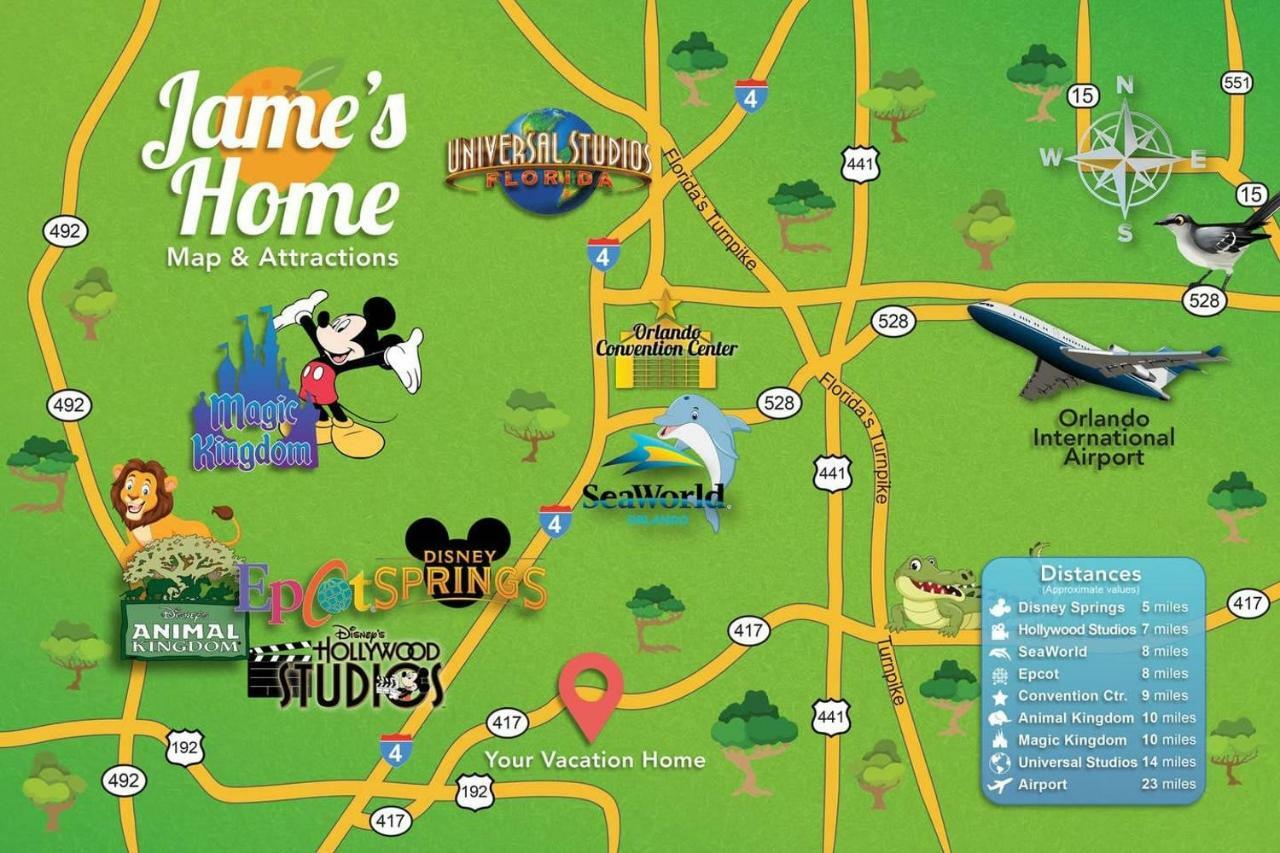 I - New 4 Bedroom Home - 5 Miles To Disney - Free Water Park - Private Pool Kissimmee Kültér fotó